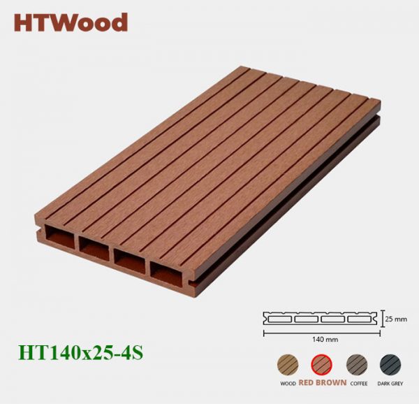 sàn gỗ HTWood 140x25-4s Red Brown