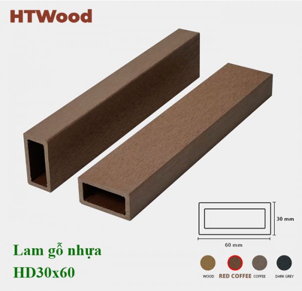 Lam gỗ nhựa HD30x60 Red Coffee hình 2