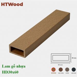 Lam gỗ nhựa HD30x60 Wood