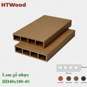 Lam gỗ nhựa HD40x180 Wood hình 2