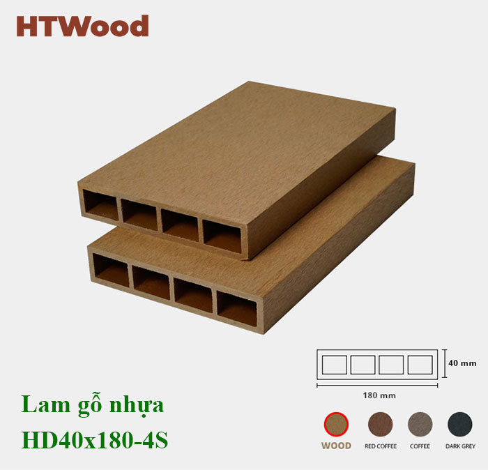 Lam gỗ nhựa HD40x180 Wood hình 2