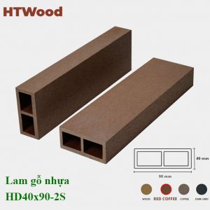 Lam gỗ nhựa HD40x90 Red Coffee hình 2