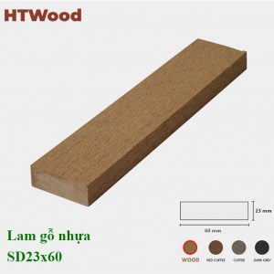 Lam gỗ nhựa SD23x60 Wood