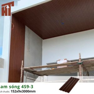 Công trình Lam sóng 4S9-2 ốp tường, trần ban công