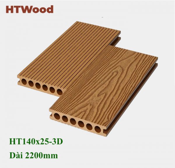 gỗ nhựa HT140x25 3D Yellow