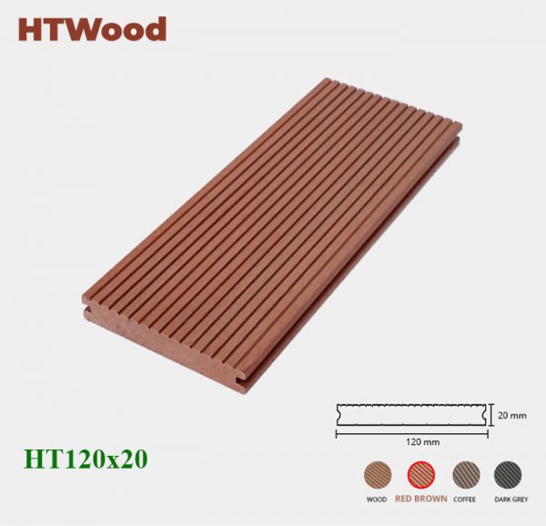 Sàn gỗ nhựa SD120x20 red brown hình 1