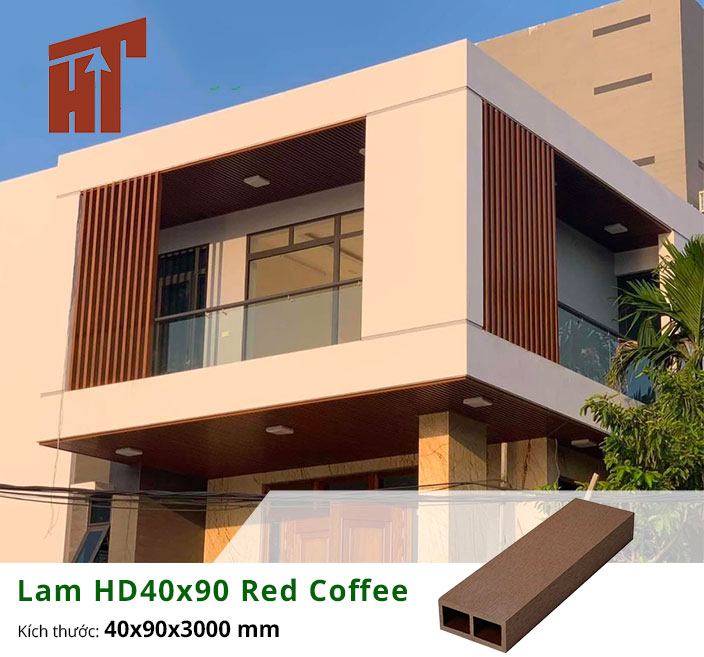 Lam che nắng ban công HD40x90 Red Coffee
