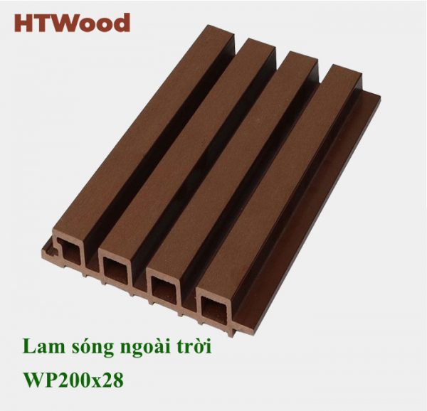 Lam sóng HTwood 200x28 Red Coffee