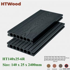 Sàn gỗ nhựa HD140x25-6R Dark Grey hình 2